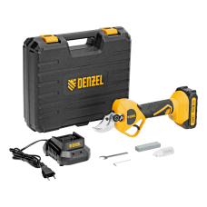 Секатор аккумуляторный, бесщет. DENZEL, CP-40BL, Li-Ion, 20 В, лезвия SK5