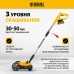 Портативная аккумуляторная газонокосилка DENZEL CLM-22, Li-ion, 20В, 220 мм