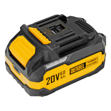 Батарея аккумуляторная DENZEL BH-20-6.0, Li-Ion, USB, 20 В, 6,0 Ач
