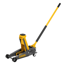 Домкрат гидравлический подкатной DENZEL 3 т, 125-470 мм, быстрый подъем, проф.