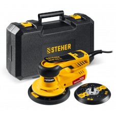 STEHER  BOS-25 Duo, d125 / d150 мм, 2.5 мм, 350 Вт, бесщеточная орбитально-шлифовальная машина, кейс (BOS-25)