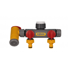 Разделитель потоков HoZelock 2250 Flow Max 2х канальный с краном Разделитель потоков HoZelock 2250 Flow Max 2х канальный с краном