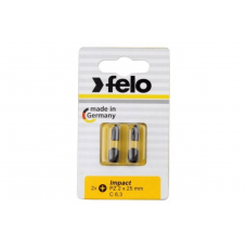 Бита крестовая ударная серия Impact PZ 2X50 на блистере Felo 03102541 Бита крестовая ударная серия Impact PZ 2X50 на блистере Felo 03102541
