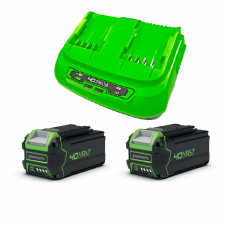 2 Аккумулятора Greenworks G40B4 40V (4 А/ч) + Быстрое зарядное устройство на 2 слота Greenworks G40UC8 40V (4 A) 2 Аккумулятора Greenworks G40B4 40V (4 А/ч) + Быстрое зарядное устройство на 2 слота Greenworks G40UC8 40V (4 A)