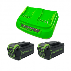 2 Аккумулятора с USB разъемом Greenworks G40USB4 40V (4 А/ч) + Быстрое зарядное устройство на 2 слота Greenworks G40UC8 40V (4 A) 2 Аккумулятора с USB разъемом Greenworks G40USB4 40V (4 А/ч) + Быстрое зарядное устройство на 2 слота Greenworks G40UC8 40V (4 A)