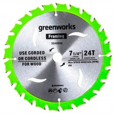 Пильный диск по дереву 184x1,75/1,13x20 мм 24T 2943407 для циркулярной пилы Greenworks GD24CS 24V Пильный диск по дереву 184x1,75/1,13x20 мм 24T 2943407 для циркулярной пилы Greenworks GD24CS 24V