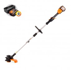 Триммер WORX WG185E 40V (38см) бесщеточный аккумуляторный с 4 а/ч х 2 АКБ и ЗУ