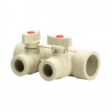 Коллектор Lammin с шаровыми кранами PPR 32 х 2 30/1 серый Коллектор Lammin с шаровыми кранами PPR 32 х 2 30/1 серый