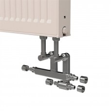 Комплект фитингов для подключения радиатора "из плинтуса" Комплект фитингов для подключения радиатора "из плинтуса"