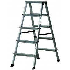Стремянка алюминиевая двухсторонняя, 5 ступени ОЛИМП 1120205A Стремянка алюминиевая двухсторонняя, 5 ступени ОЛИМП 1120205A