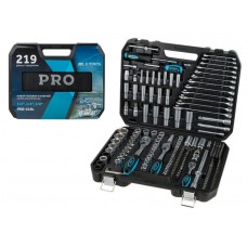 Набор головок и ключей 219пр. 1/4",3/8",1/2" PRO STARTUL LE MANS (PRO-219L)
(6 граней)