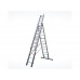 Лестница алюм. 3-х секц. 309/796/328см 3х12 ступ., 23,5кг  NV5230 Новая Высота
(макс. нагрузка 150кг)