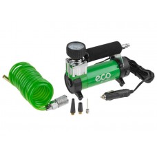 Компрессор автомобильный ECO AE-016-1
(12 В, 150 Вт, 40 л/мин, 10 бар (манометр 7 бар), съемный спир. шланг, сумка)
