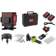 Нивелир лазерный WORTEX LL 0330-1 в чем. + аксессуары 3х360°, до 25 м, +/- 0.3 мм/м, зеленый
(резьба 1/4")