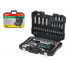 Набор головок и бит 94пр. ВОЛАТ
(1/4", 1/2", 6 граней)