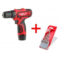 Аккум. дрель-шуруповерт WORTEX BD 1213 Li в кор. + АКЦИЯ!
(Набор сверл по мет. 6шт (2-3-4-5-6-8 мм) HSS WORTEX в ПОДАРОК!)