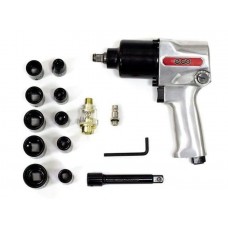 Пневмогайковерт 1/2" ECO AIW-600 с лубрикатором и головками (1/2", 7000 об/мин, 204л/мин) Пневмогайковерт 1/2" ECO AIW-600 с лубрикатором и головками (1/2", 7000 об/мин, 204л/мин)