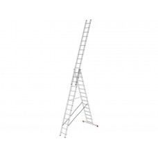 Лестница алюм. 3-х секц. 356/949/376см 3х14 ступ., 21,5кг PRO STARTUL (ST9942-14)