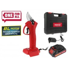 Аккум. секатор WORTEX CBS 2535 ALL1 XLT в чем. БЕСЩЕТ., 18 В, ветки до 25 мм, 1х1.5 А*ч