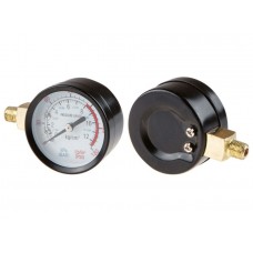 Манометр для компрессора ECO
(Резьба - 1/8", металлический корпус, Давление - 0-10 бар)