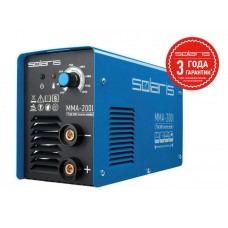 Инвертор сварочный SOLARIS MMA-200I
(230В; 20-200 А; 70В; электроды диам. 1.6-4.0 мм; вес 3.4 кг)