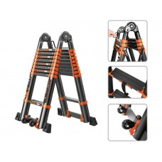 Лестница телескопическая 2-х секц. алюм. 290/580см, 2х7 ступ. 19,2кг BLACK LINE STARTUL (ST9932-058)
(усиленное шарнирное соединение, ширина ступени 8см, прорезиненные колеса и доп.стабилизаторы) Лестница телескопическая 2-х секц. алюм. 290/580см, 2х7 ступ. 19,2кг BLACK LINE STARTUL (ST9932-058)
(усиленное шарнирное соединение, ширина ступени 8см, прорезиненные колеса и доп.стабилизаторы)