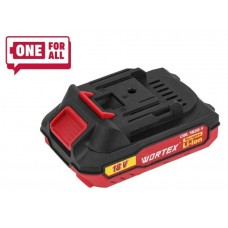 Аккумулятор WORTEX CBL 1820-1 18.0 В, 2.0 А*ч, Li-Ion ALL1
(18.0 В, 2.0 А*ч, индикатор заряда, обрезиненный корпус)