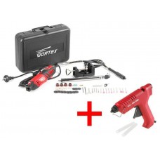 Гравер электрический WORTEX MG 3218 E в чем. + аксессуары+АКЦИЯ
(В ПОДАРОК Пистолет клеевой WORTEX GG 1180 в блистере + 2 клеевых стержня)
