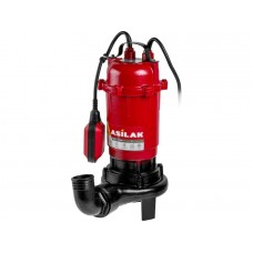 Насос погружной для грязной воды ASILAK SLP-2001
(С измельчителем, 2000 Вт, 18000 л/ч, погружение до 6 м)