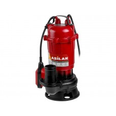 Насос погружной для грязной воды ASILAK SLP-1500
(1500 Вт, 15000 л/ч, погружение до 6 м)