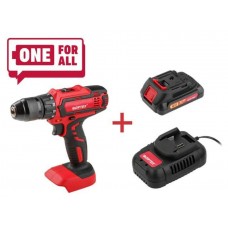 Аккум. дрель-шуруповерт WORTEX BD 1825-1 DLi в кор. ALL1
(18.0 В, 1 акк., 2.0 А/ч Li-Ion, 2 скор., 30 Нм, шурупы до 8 мм)