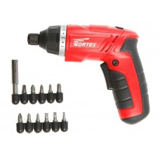 Аккум. шуруповерт WORTEX BS 4536 BLi в блистере+ набор бит
(3.6 В, 1 акк., 1.0 А/ч Li-Ion, 1 скор., 3 Нм, шурупы до 4,5 мм)