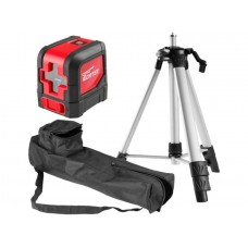 Нивелир лазерный WORTEX LL 0210 K со штативом в кор.
(проекция: крест с фиксацией, до 10 м, +/- 0,3 мм/м, резьба 1/4")