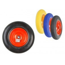 Колесо полиурет. 4.00-8" (подшипн. усил. ф35x16 мм, для оси 16x60мм)
(Подходит к тачкам: WB6820-2HD)