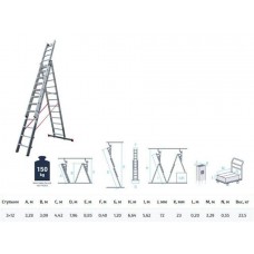 Лестница алюм. 3-х секц. 309/796/328см 3х12 ступ., 23,5кг NV5230 Новая Высота
(макс. нагрузка 150кг) Лестница алюм. 3-х секц. 309/796/328см 3х12 ступ., 23,5кг NV5230 Новая Высота
(макс. нагрузка 150кг)