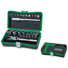 Набор головок и бит 1/4" 6-13мм 27предм. 6гр. TOPTUL (GADW2701) Набор головок и бит 1/4" 6-13мм 27предм. 6гр. TOPTUL (GADW2701)