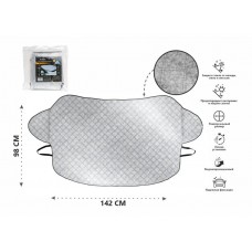 Накидка защитная на лобовое стекло автомобиля 142х98 см, PERFECTO LINEA
(Солнцезащитный экран, снегозащитный экран для лобового стекла авто.)
