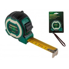 Рулетка  5м/25мм двухкомпон. корп. ВОЛАТ (быт.)
(1 мех. фиксации, ABS+TPR, УФ кольцо на корпусе рулетки)