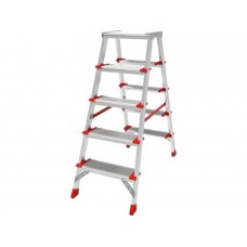 Лестница-стремянка алюм. двухст. 110 см 5 ступ. 7,5кг NV 3127 Новая высота
(Макс. нагрузка - 225 кг.)