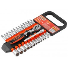 Набор головок и бит 28пр. 1/4" PRO STARTUL (PRO-42814)
(6 граней)