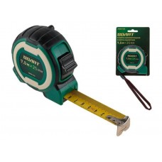 Рулетка  7,5м/25мм двухкомпон. корп. ВОЛАТ (быт.)
(1 мех. фиксации, ABS+TPR, УФ кольцо на корпусе рулетки)