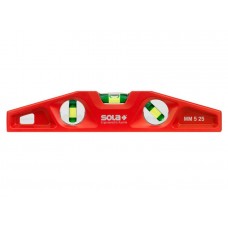 Уровень 250мм 3 глазка MM 5 25 трапец., с магнитом (SOLA)