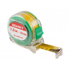 Рулетка  7,5м/25мм прозр. корп. ВОЛАТ (быт.)