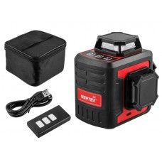 Нивелир лазерный линейный WORTEX LX LL 0330-2 (3х360°, до 25 м, +/- 0.3 мм/м, зеленый)
(резьба 1/4")