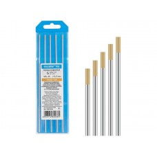 Электрод вольфрамовый золотой WL-15, Ф 3,2 мм (набор 5 шт) SOLARIS Электрод вольфрамовый золотой WL-15, Ф 3,2 мм (набор 5 шт) SOLARIS