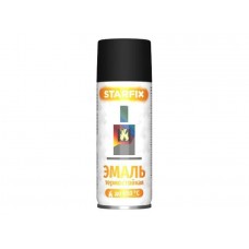 Краска-эмаль аэроз. термостойкая силиконовая черный STARFIX 520мл