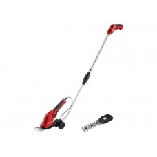 Аккум. ножницы садовые WORTEX SG 4015 в кор. + насадка-кусторез Li-ion, 3.6В, 70 мм (трава), 115 мм
(3.6 В, 1 акк., 1.5 А/ч, Li-Ion, шир. ножа 70 мм (трава), длина ножа 115 мм (кусторез))