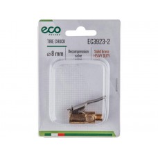 Наконечник для подкачки шин (резьба 8 мм, клапан сброса давления, латунь) ECO