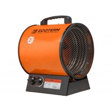 Нагреватель воздуха электр. Ecoterm EHR-06/3C
(пушка, 6 кВт, 380 В, 3-хфазный, термостат, 2 года гарантии)