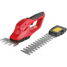 Аккум. ножницы садовые WORTEX SG 7215-1 в кор. + насадка-кусторез
(7.2 В, 1 акк., 2.0 А/ч, Li-Ion, шир. 100 мм (для травы), длина 200 мм (кусторез))